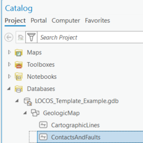 Catalog Pane Selected ContactsAndFaults