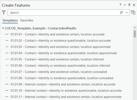 Create Features Pane